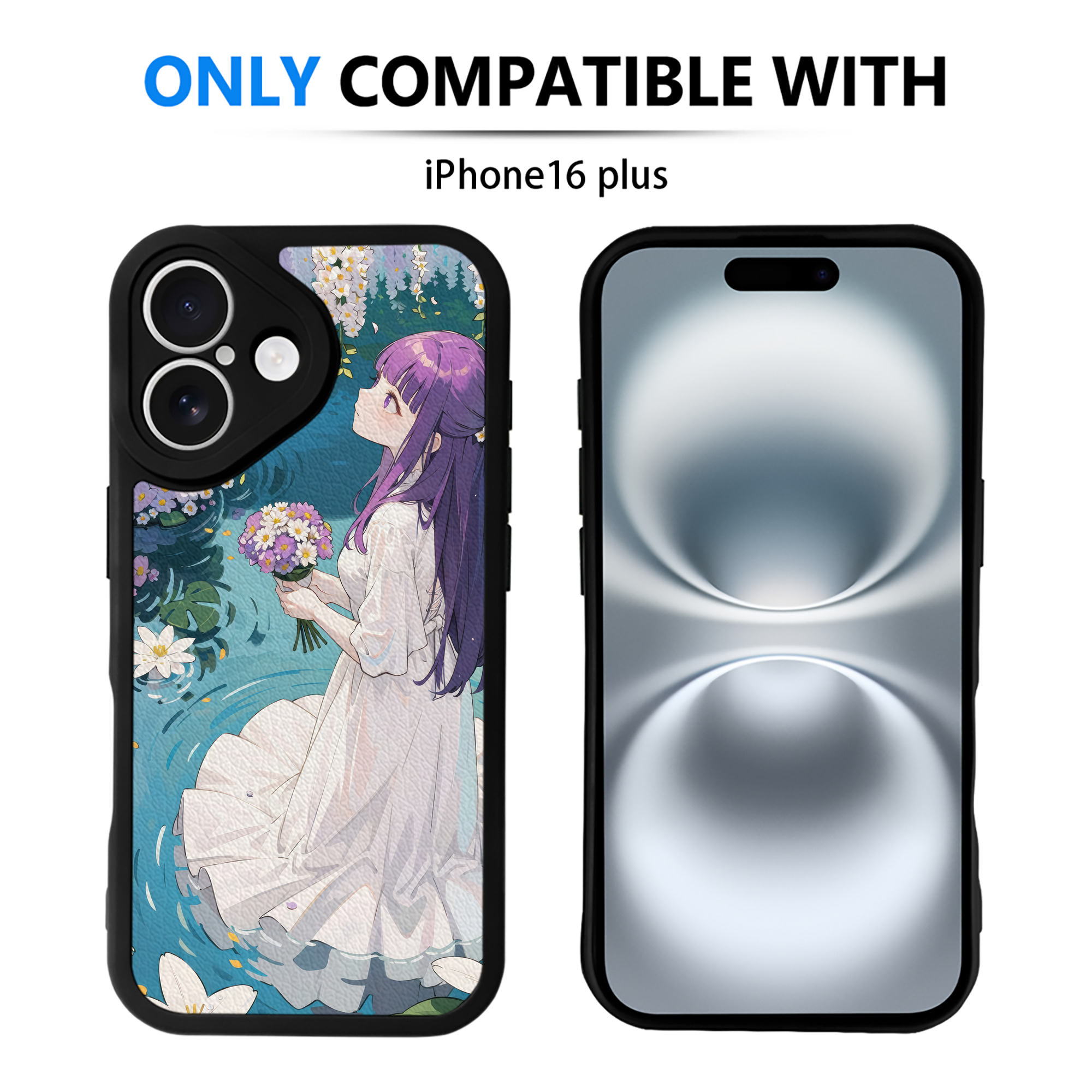 （画像用） 葬送のフリーレン Frieren 【iPhone 16シリーズ対応】シリコンスマホケース（レザー調） 材質：シリコン